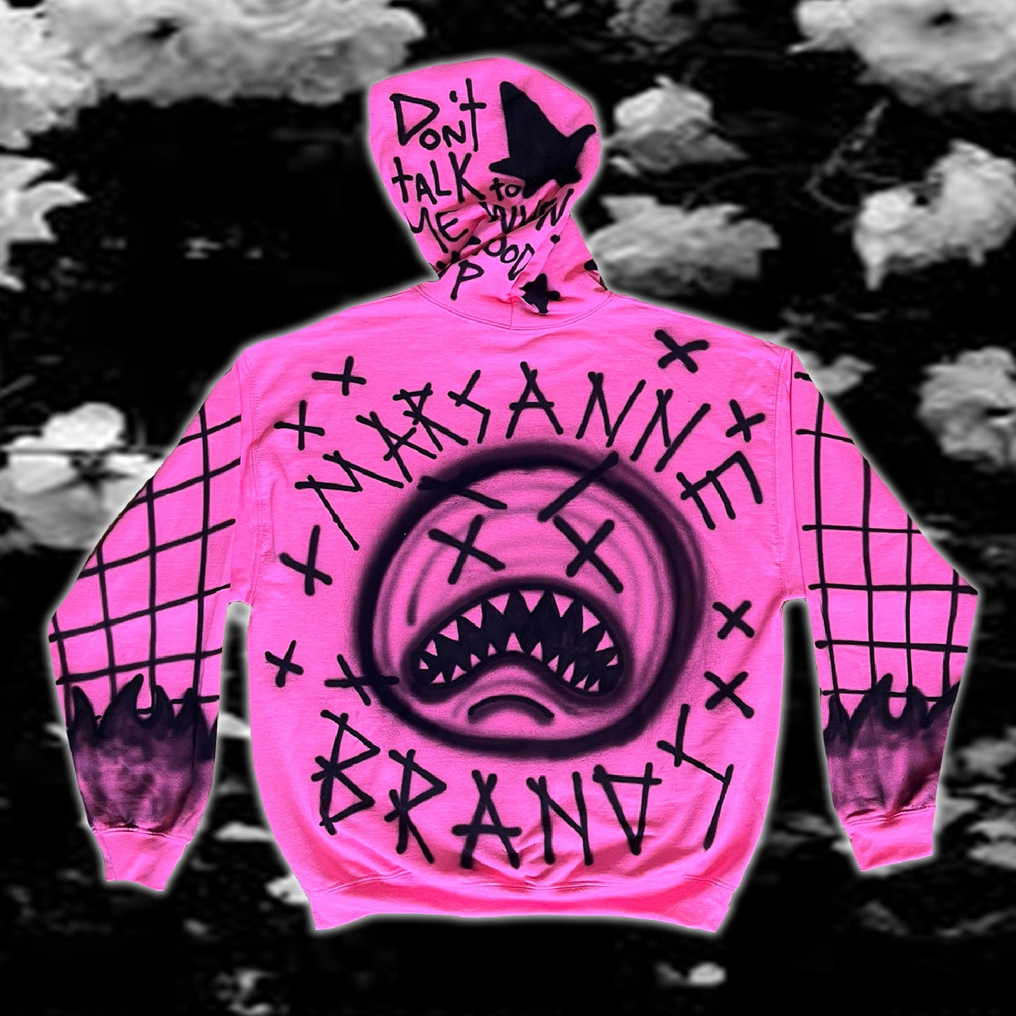 PINK DRIP SKULL HOODIE