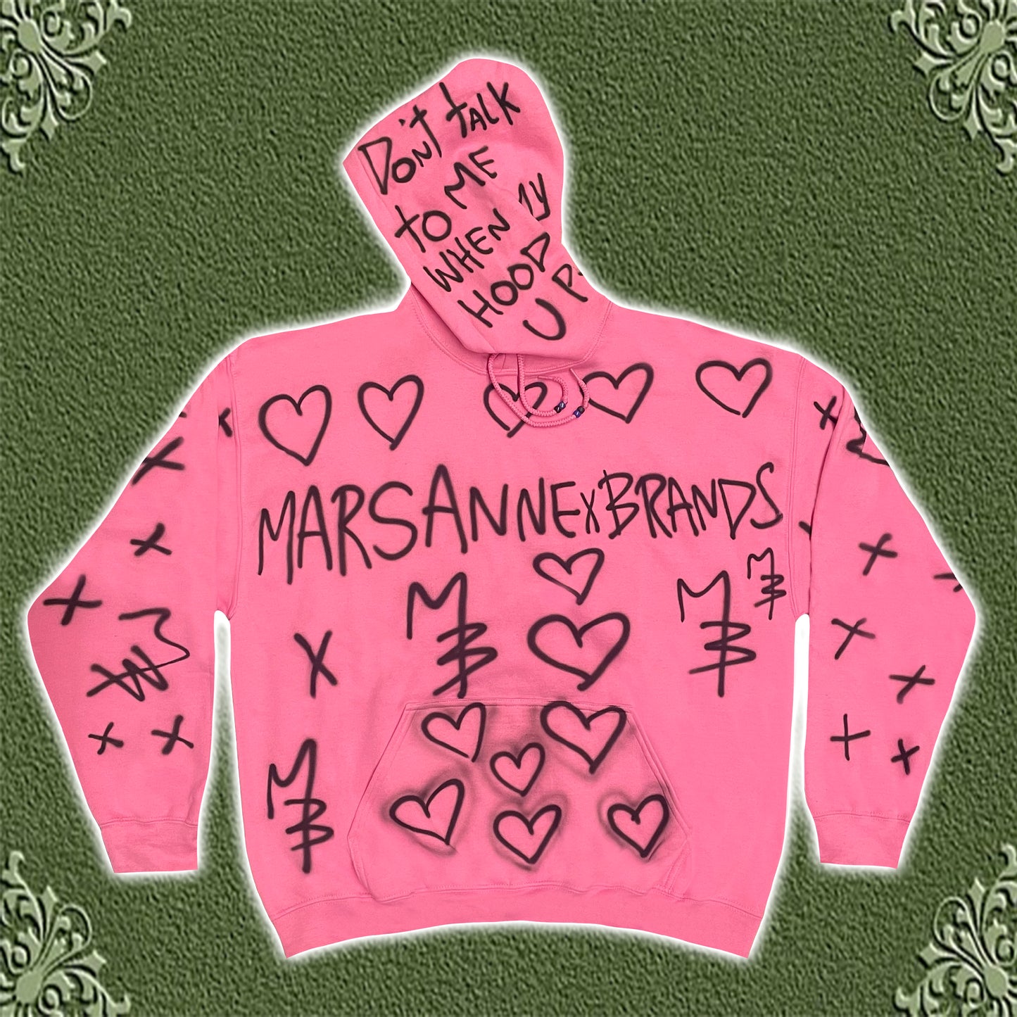 PINK HEART HOODIE