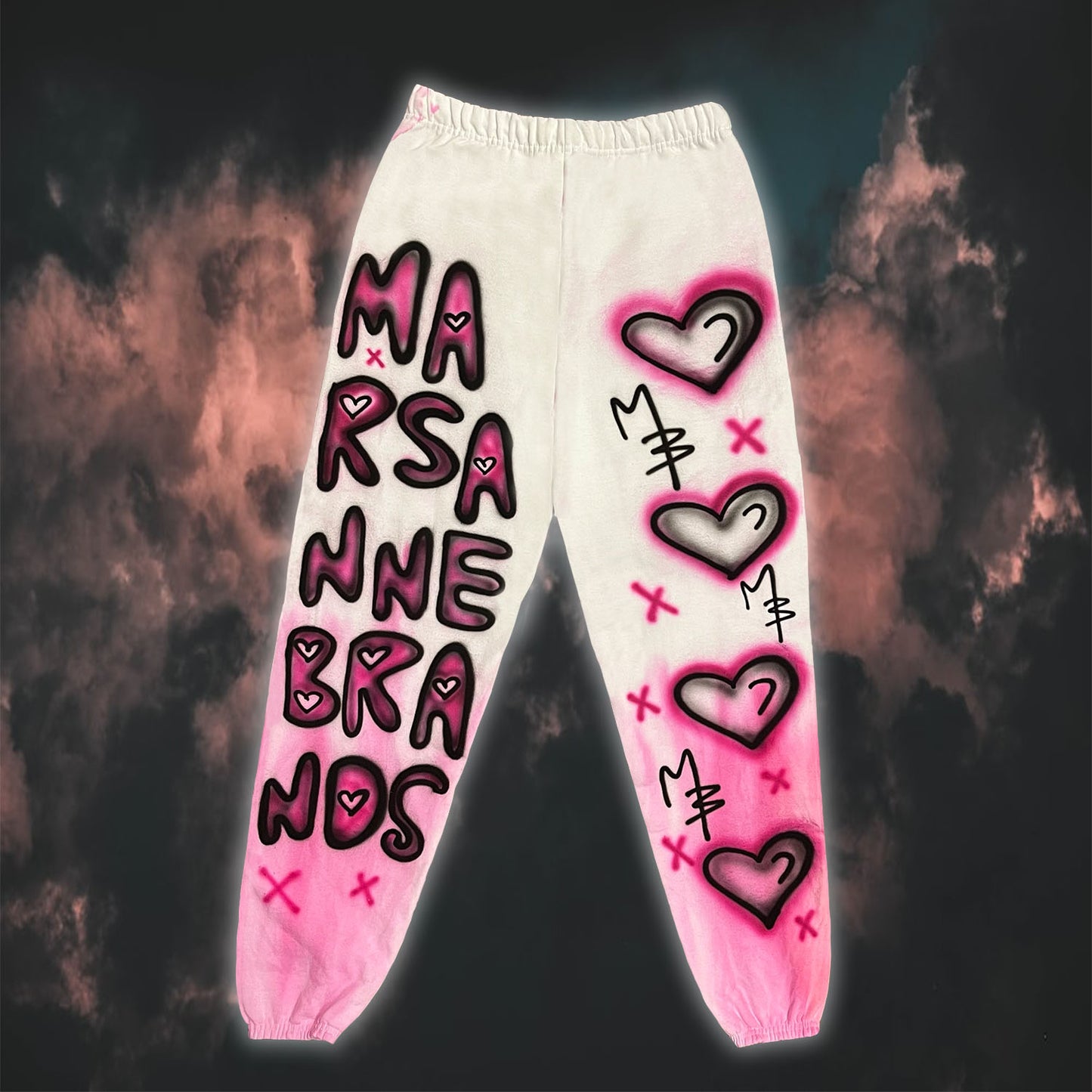 PINK HEART LOGO SWEATS