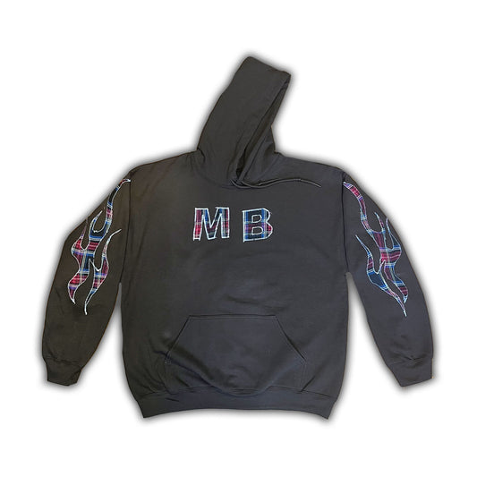 PLAID FLAMES HOODIE