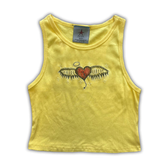 CROPPED HEART WINGS TANK