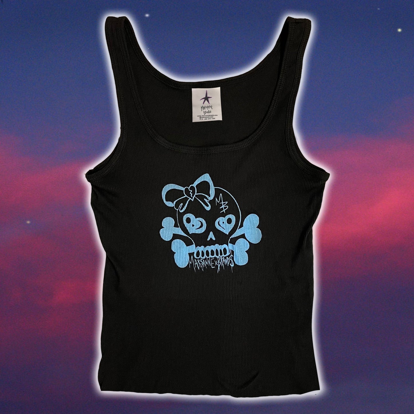 CROPPED CANDY SKULL TANK TOP