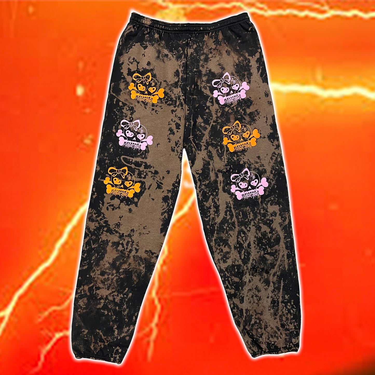 REWORKED CANDY SKULL SWEATPANTS