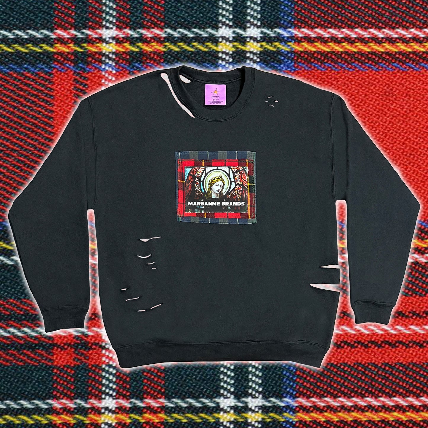 STAINED GLASS PATCHWORK CREWNECK